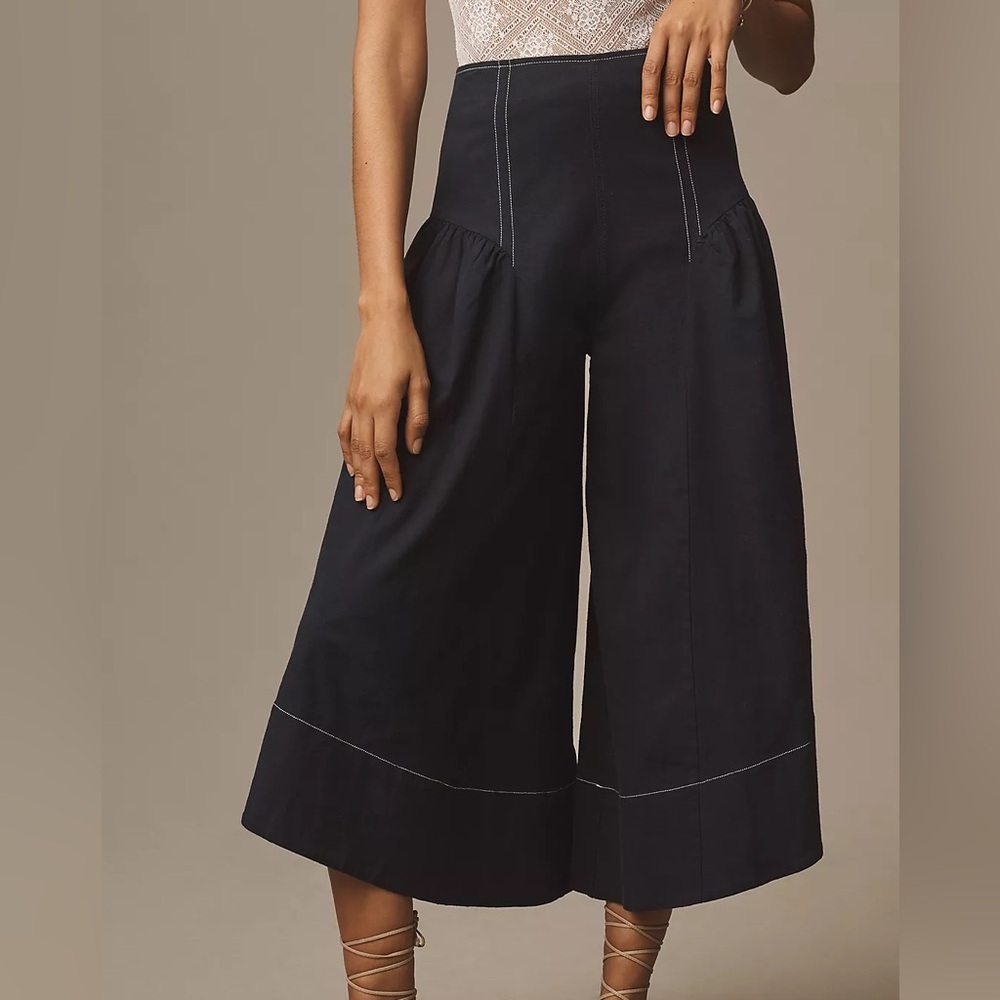 Anthropologie Linen Extended Waist Pants - Picture 3 of 5
